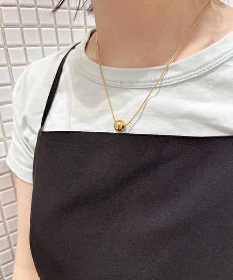 [ネックレス]  ワンボール（素材：ステンレス）