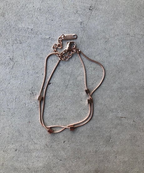 square chain -pink gold-(素材：ステンレス)