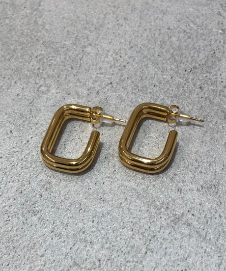 [ピアス] ダブルライン（素材：ステンレス）
