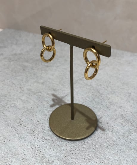 [ピアス] ダブルフープ（素材：ステンレス）