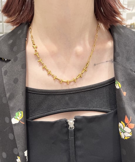 [ネックレス]  ブロックチェーン（素材：ステンレス）