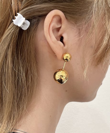 [ピアス] ダブルボール（素材：ステンレス）