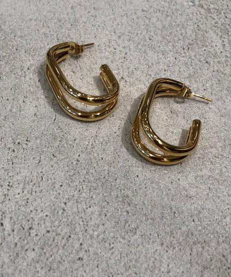 [ピアス] ミディダブル（素材：ステンレス）