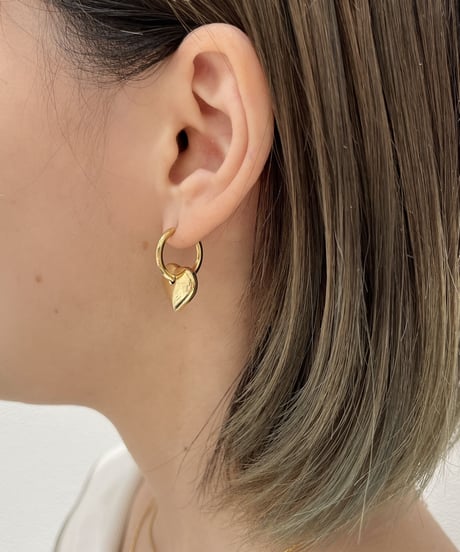 [ピアス]　2wayハート（素材：ステンレス）