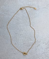 [ネックレス]　ダブルリング（素材：ステンレス）