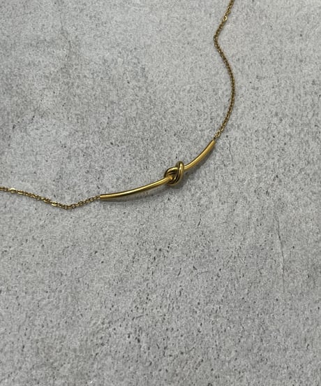 [ネックレス]  ロングノット（素材：ステンレス）