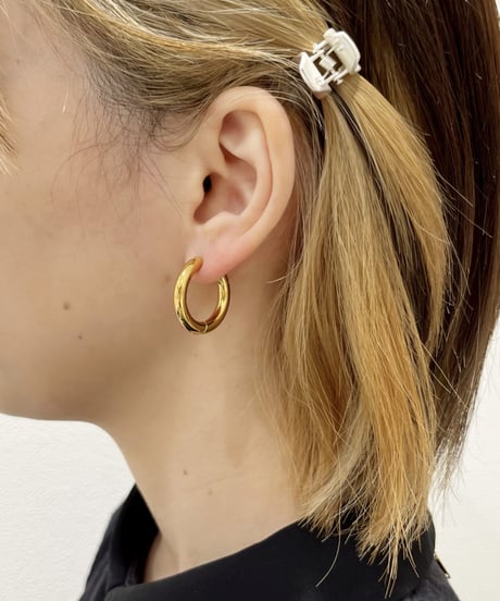 [ピアス]　2wayフープ（素材：ステンレス）
