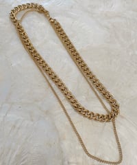 [ネックレス]　ダブルチェーン（素材：ステンレス）