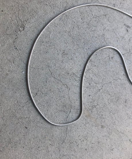 [ネックレス] 1mm スネークショートシルバー（素材：ステンレス）