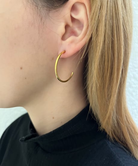 [ピアス]  スキニーフープ（素材：ステンレス）