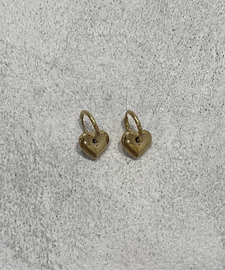 [ピアス]　2wayハート（素材：ステンレス）