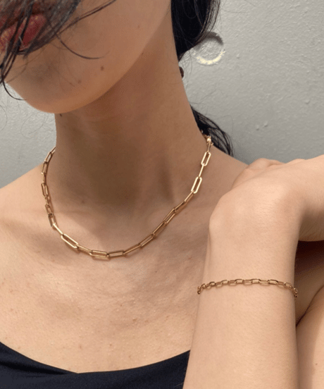 [ネックレス]　チェーン ゴールド（素材：ステンレス）