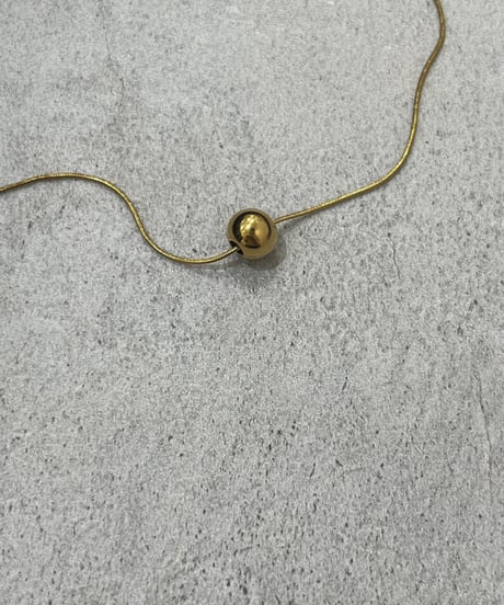 [ネックレス]  ワンボール（素材：ステンレス）