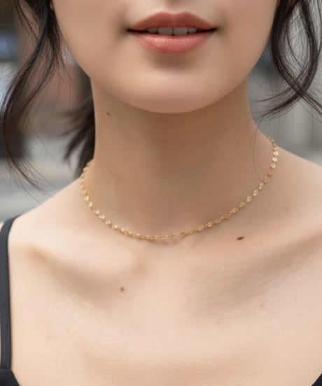 [ネックレス] シンプルチェーン（素材：ステンレス）