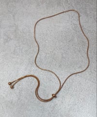 [ネックレス] ピンクゴールド 2wayラリアットチェーン（素材：ステンレス）