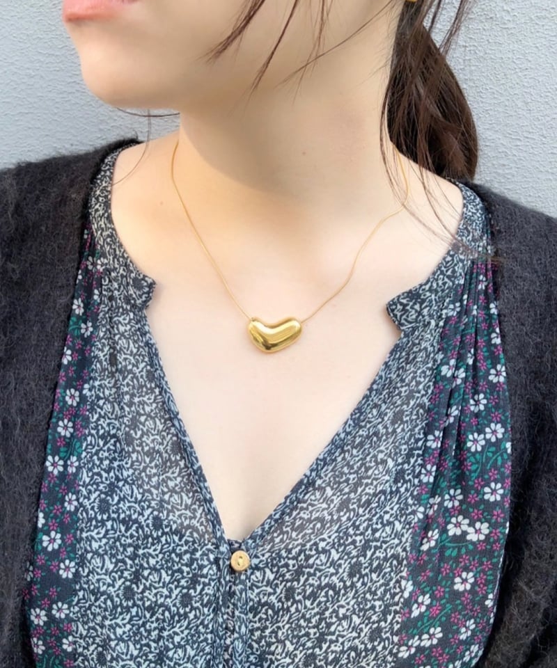 ネックレス]ハートビーンズ（素材：ステンレス) | auca's STORE