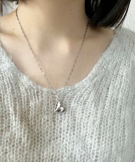 [ネックレス] ラフハート（素材：ステンレス）