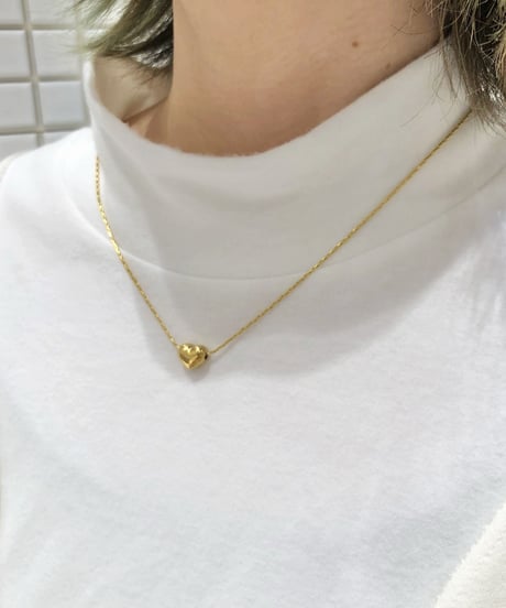 [ネックレス] ゴールドハート（素材：ステンレス）