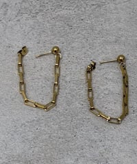 [ピアス] ロングチェーン（素材：ステンレス）