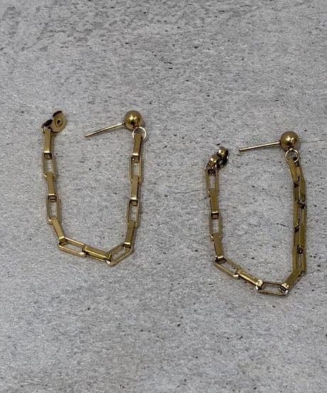 [ピアス] ロングチェーン（素材：ステンレス）
