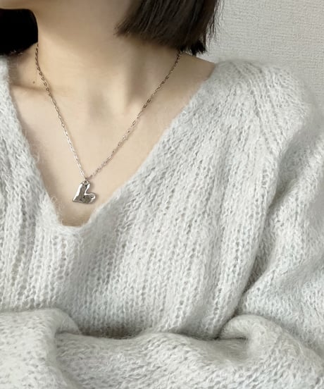[ネックレス] ラフハート（素材：ステンレス）
