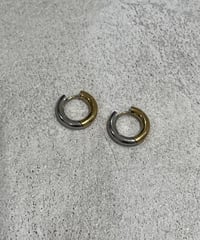 [ピアス] ダブルカラー（素材：ステンレス）