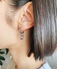 [ピアス] 2wayチェーン シルバー（素材：ステンレス）
