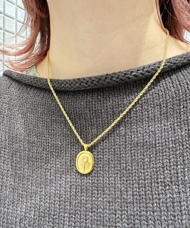 ネックレス] フラワープレート（素材：ステンレス） | auca's STORE