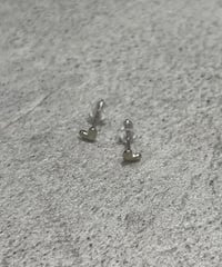 [ピアス]　フラットプチハート（素材：ステンレス）