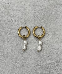 [ピアス] 2wayパール（素材：ステンレス）