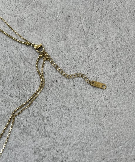 [ネックレス]  レイヤードシンプルチェーン（素材：ステンレス）