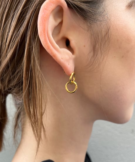 [ピアス] ダブルフープ（素材：ステンレス）