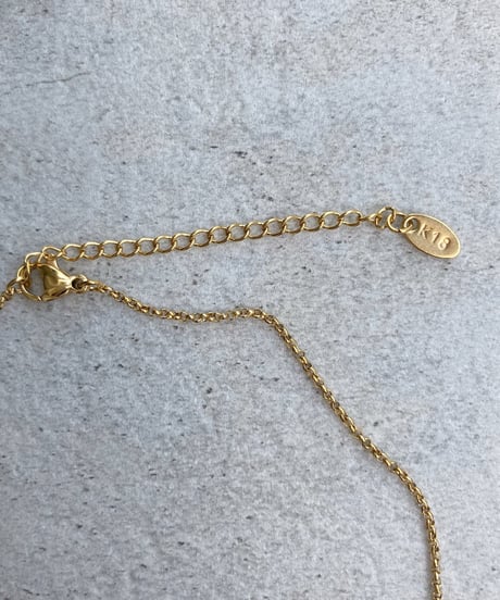 [ネックレス]　ダブルリング（素材：ステンレス）