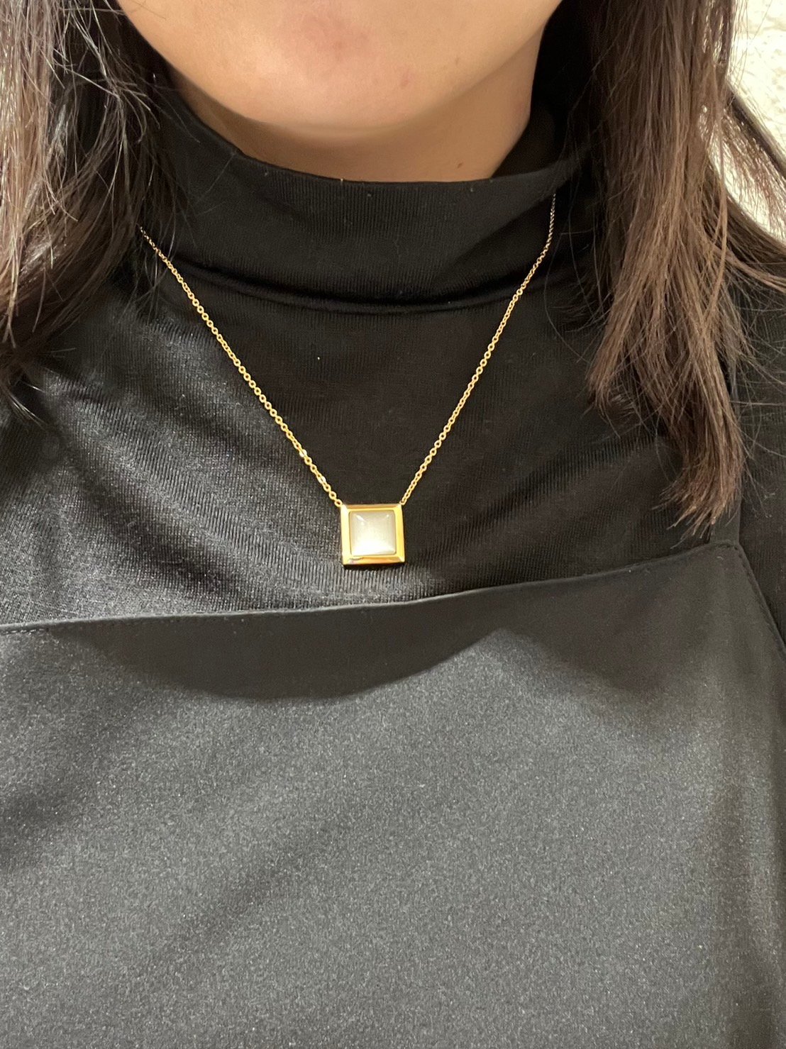 iKON DK ネックレス　ホワイト　ブラック　白　黒 DIAMOND MOON NECKLACE(2XN0470)Pt950 ネックレス｜スター