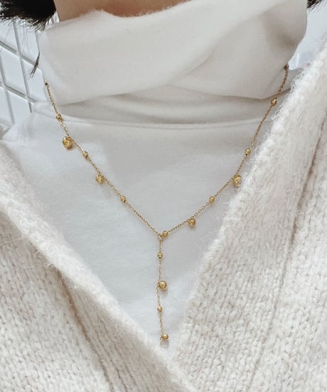 [ネックレス]　ランダムドロップ（素材：ステンレス）