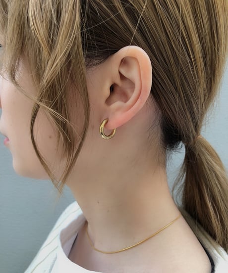 [ピアス] 15mmフープ/ゴールド/シルバー（素材：ステンレス）