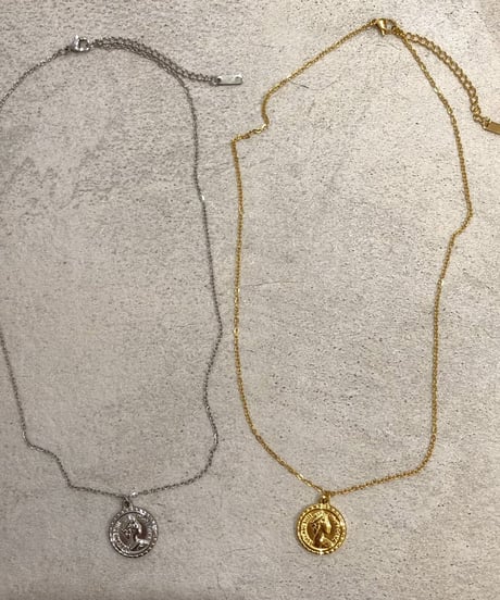 [ネックレス] コインネックレス（素材：ステンレス)