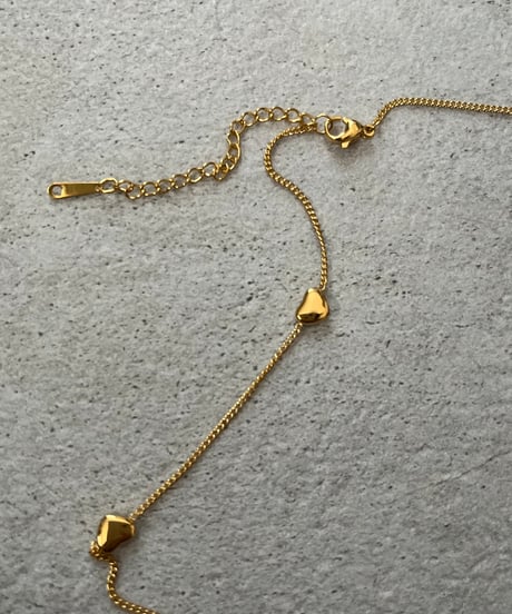 [ネックレス] プチハートチェーン（素材：ステンレス）