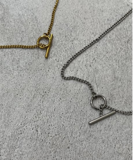 [ネックレス]　シンプルスルーフープ（素材：ステンレス）