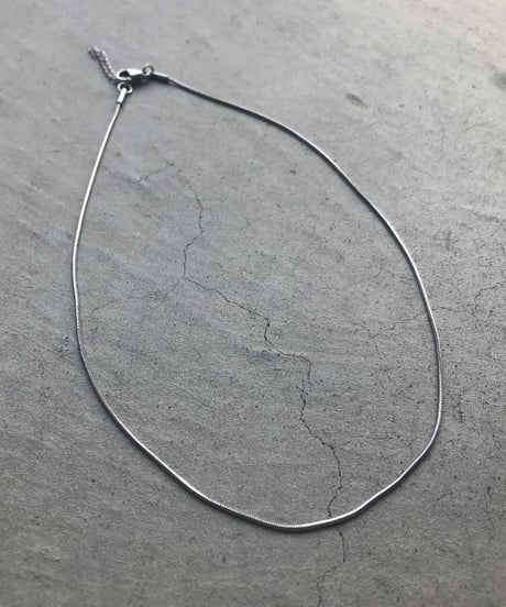 [ネックレス] 1mm スネークショートシルバー（素材：ステンレス）