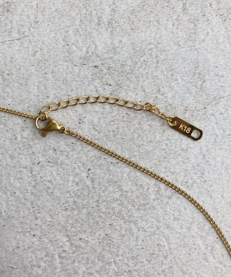 [ネックレス]　フラットパール（素材：ステンレス）