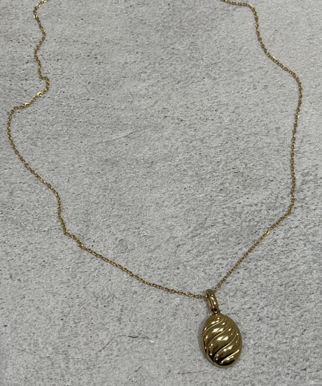 [ネックレス] オーバルウェーブ（素材：ステンレス）
