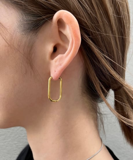 [ピアス] ロングフープ（素材：ステンレス）