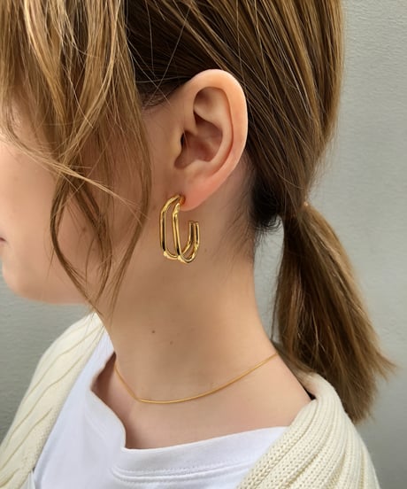 [ピアス] ミディダブル（素材：ステンレス）