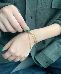 bold snake×ball chain (素材：ステンレス)