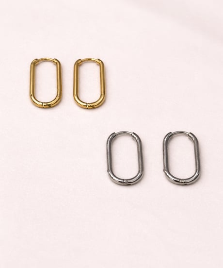 [ピアス] ロングフープ（素材：ステンレス）