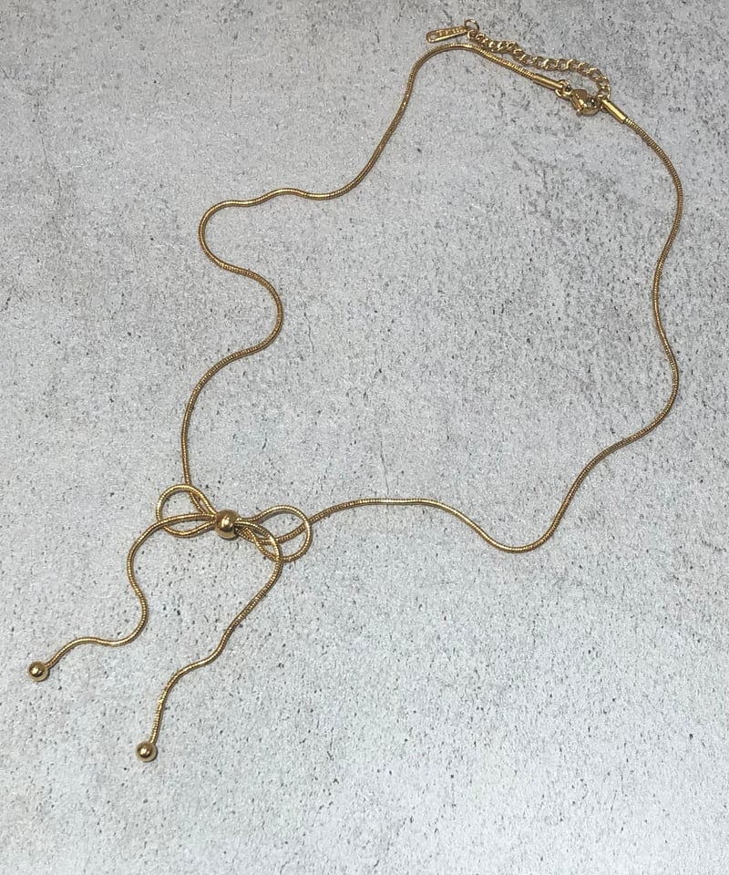 ネックレス] リボン（素材：ステンレス) | auca's STORE