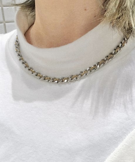 [ネックレス]　ミックスチェーン（素材：ステンレス）