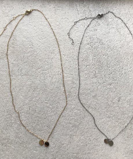 [ネックレス] ダブルオーバル（素材：ステンレス）