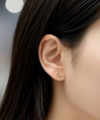 [ピアス] aucaミニリボン（素材：ステンレス)